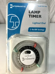 Lampada Intermatica Nuova Sigillata Timer Modello TNIIIGC 2 Impostazioni On/Off Quadrante Illuminato - Foto 1 di 7