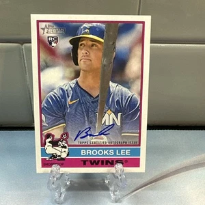 2025 Topps Heritage 1976 Real One Auto Blue Ink Brooks Lee Rc Minnesota Twins - Picture 1 of 2