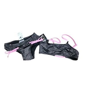Art Class Black Metallic Sparkle 2 Piece Swimsuit Girls XS - Picture 1 of 3