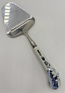 Vintage DELFT CHEESE SLICER Stainless Steel Blue Holland Windmill Kitchen Tool - Picture 1 of 13