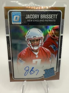 2016 Donruss Optic Jacoby Brissett RC Bronzo Holo Auto #170 Rated Rookie - Foto 1 di 2