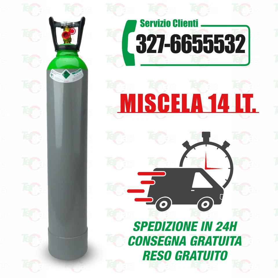 Bombola Miscela 14 Litri, nuova, completa di carica. - Immagine 1 di 1