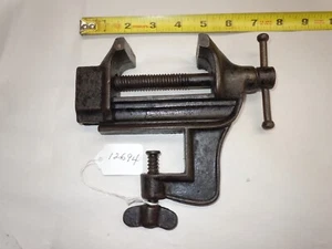 Tornillo de banco, mandíbulas anchas vintage de 1-15/16" mandíbulas de tornillo de hobby abiertas a 2-1/2" - Imagen 1 de 7
