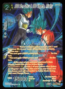 Tarjeta Dragon Ball SSB Son Goku y SSB Vegeta, Rivalry 2023 BT21-110 SPR casi nueva - Imagen 1 de 8