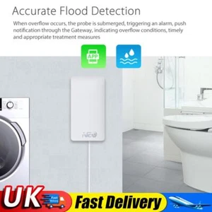 WiFi Water Leak Alarm Sensor Tuya Smart Wireless Overflow Alert Security System - Picture 1 of 12