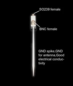 BNC to SO239 UHF Antenna Bracket Holder Stand ground anchor GND spike Tripod - Photo 1/7