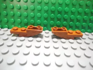 Lego 2 Naranja Oscuro 4x1 Invertido Curvado Suave Pendientes Bloque de Ladrillos NUEVO - Imagen 1 de 1