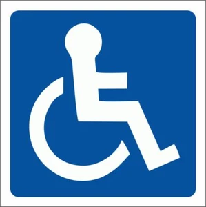 DISABLED LOGO self-adhesive backed stickers 3 sizes car taxi minibus coach - Picture 1 of 1