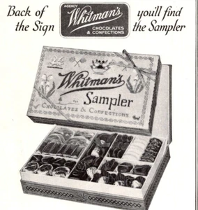 Antik 1919 Ad Whitman's Sampler Pralinen Sampler Box Konfekt 9/1919 - Bild 1 von 4