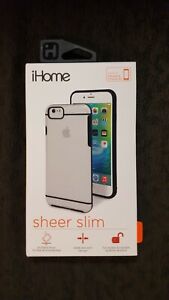 iHome Sheer Slim case for iPhone 6/6S Clear w/ black trim IH-6P100B