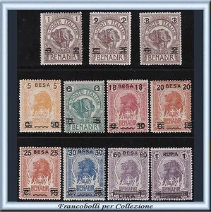 Colonie Italiane 1923 Somalia Elefanti e Leoni compl. n. 34/44 Nuovi Integri ** - Foto 1 di 1