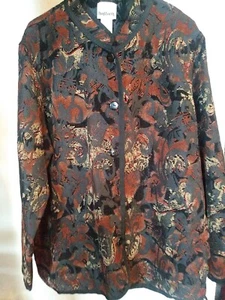 Vintage Bon Worth Damen Gobelin Wendejacke schwarz Größe L - Bild 1 von 10