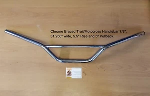 SCRAMBLER 7/8 TWIN SHOCK VINTAGE RETRO KLASSISCH MOTOCROSS LENKER CHROM SCHWARZ - Bild 1 von 13