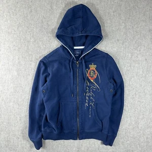 LRL Lauren Jeans Ralph Lauren Women Petite Small Zip Up Sweatshirt Hoodie - Picture 1 of 10