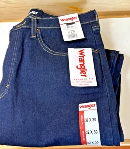 Pantalones de mezclilla para hombre Wrangler azul oscuro talla 32x30 calce regular nuevos con etiquetas - Imagen 1 de 4