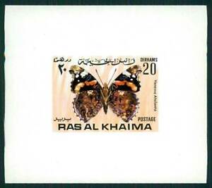RAS AL KHAIMA LUXUSBLOCK DELUXE SHEET SCHMETTERLINGE BUTTERFLIES gm09