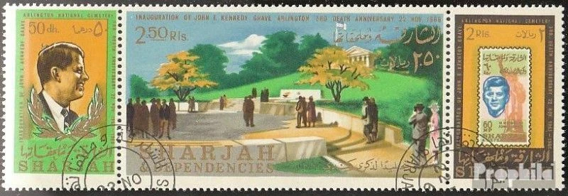 Sharjah 333A-335A banda de tres (edición completa) usado - Imagen 1 de 1