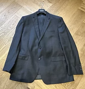 Brooks Brothers Check Suit Grey Charcoal 46R 40W Vitale Barberis - Picture 1 of 6