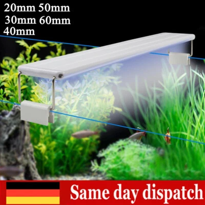 Éclairage d'aquarium LED 20-60 cm blanc + bleu lampe à poser poisson réservoir étanche - Photo 1/4