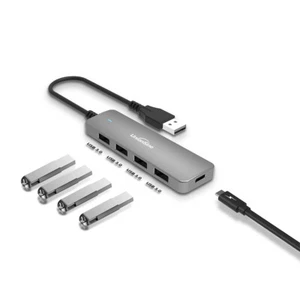 4 porte HUB USB 3.0 distributore splitter adattatore hub dati super velocità per laptop PC - Foto 1 di 11