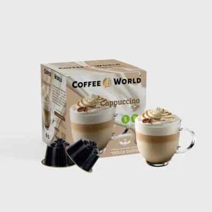 128 CAPSULE COFFEE WORLD Cappuccino Compatibili Nescafé* Dolce Gusto * - Foto 1 di 1