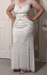 Fully Beaded Wedding Dress - Picture 1 of 5