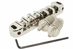 Low Profile Roller Bridge Tune-o-Matic for Epiphone guitars - m8 posts - Nickel - Picture 1 of 4