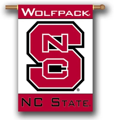 NCAA North Carolina State Wolfpack 2-SIDED 28" X 40" BANNER w/Pole Sleeve Cover