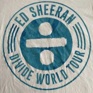 Ed Sheeran Divide World Tour White T Shirt Band Tee Size S Small - Picture 1 of 10