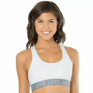 SO Junior Black Gray White Cotton Love T-Back Bralette ZG75B201Z XS S $24 NWT - Picture 1 of 4
