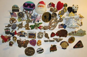 Lot of 50 Assorted Collectible Pins - Vintage #4 - Picture 1 of 5