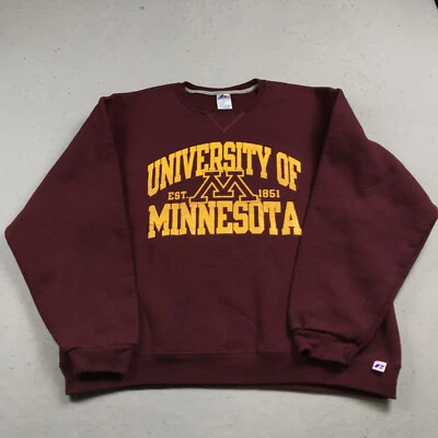 VINTAGE Minnesota Golden Gophers Sweatshirt Mens XL Maroon Russell Crewneck NCAA - Image 1 of 4