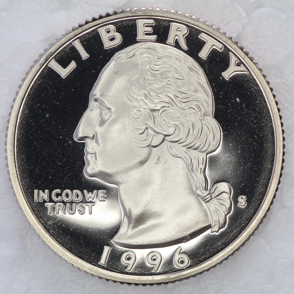 1996 S CLAD Proof Washington Quarter UNCIRCULATED ***** MIRROR CAMEO***** - Image 1 of 1