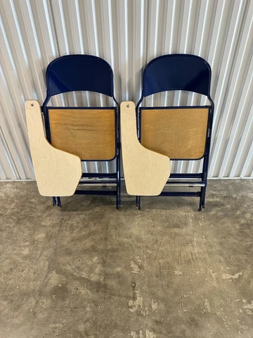 Vintage Metal Chair Student School Desk Set of 2 Cover