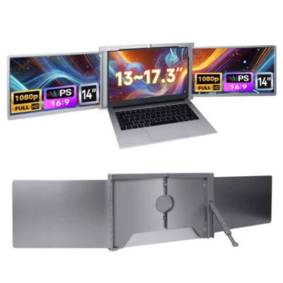 ANMESC AEEZO 14.1" Portable Monitor,1080P FHD Display Laptop Screen Monitor Extender