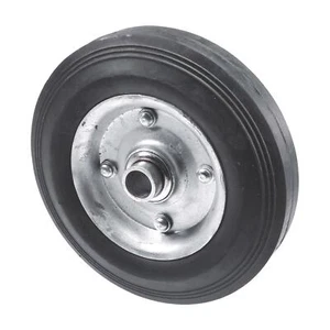 Rueda de goma negra maciza de 6" con eslabones de cadena para puertas residenciales - rueda auxiliar - Imagen 1 de 5