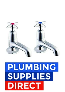 Deva - BS1010 Cross Head Bath Taps In Chrome - BS1010 - Picture 1 of 1