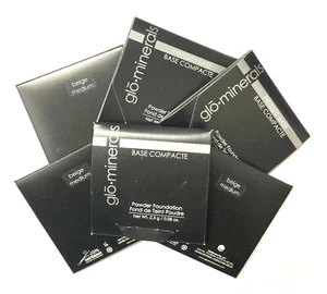 glo Minerals Pressed Base Beige Medium Samples x 6 - 2.3 g / 0.08 oz - Picture 1 of 1