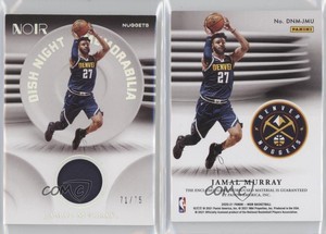 2020-21 Panini Noir Dish Night Memorabilia /75 Jamal Murray #DNM-JMU
