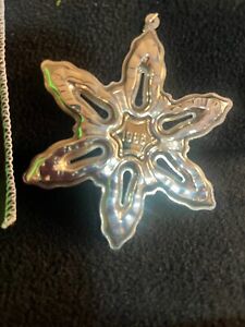 Gorham Sterling Silver Snowflake Christmas 1986 Gold Filled Ornament