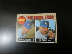 Tarjeta Topps 1968 #228 estrellas novatas de los Dodgers Jack Billingham y Jim Fairey - Imagen 1 de 6
