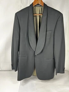 BOSS Hugo Blazer Men Tuxedo TUX Jacket Black Pure Virgin Wool Super 100s Coat - Picture 1 of 22
