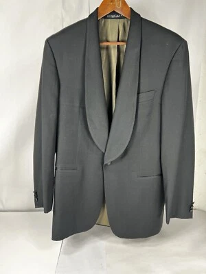 BOSS Hugo Blazer Men Tuxedo TUX Jacket Black Pure Virgin Wool Super 100s Coat - Image 1 of 4