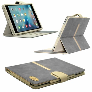 iPad Mini 1/2/3/, Mini 4 Suede Leather Detachable Cover Card Slat Stand Case - Picture 1 of 58