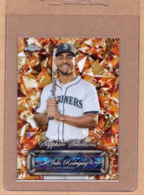 2024 Topps Chrome Sapphire Selection Julio Rodriguez SS-14 Gold 26/50 Mariners - Image 1 of 2