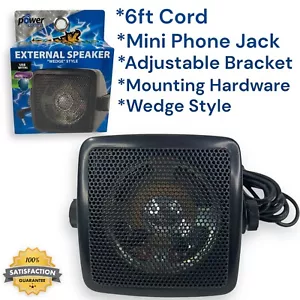 Lynco Powercomm CB External Speaker Wedge Style w Mini Phone Jack, 6ft Cord NIB - Picture 1 of 15