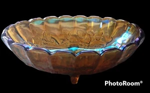 VTG Indiana Iridescent/Amber Carnival Glass. Perfect For Fall - Picture 1 of 3