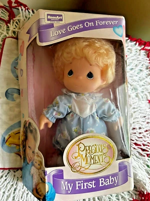"Nuevo en caja de colección 1995 Precious Moments My First Baby Love Goes On Forever 6""" Foto 1 de 4