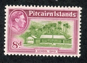 Pitcairn Islands 6A MNH 1951 8p Pitcairn School - Picture 1 of 1