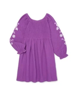 Zac Kids Girls Dahlia Embroidered Long Sleeve Smocked Dress Size XXL (18) NWT - Picture 1 of 7